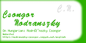 csongor modranszky business card